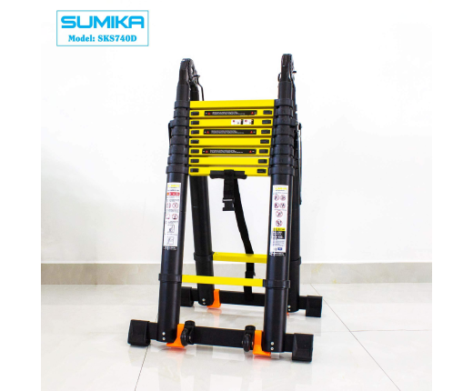 Thang nhôm rút chữ A Sumika SKS740D