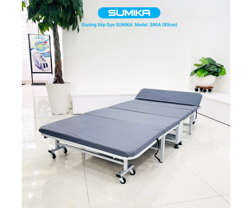 Giường xếp gấp gọn di động SUMIKA 386A, rộng 90cm