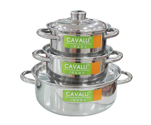 BỘ NỒI INOX CAVALLI 3 CÁI
