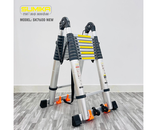 Thang nhôm rút gọn chữ A SK760D