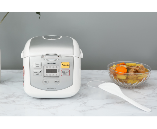 Nồi cơm điện tử Sharp KS-COM08V-SL 0.72 lít