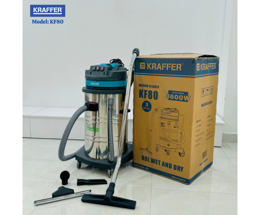 Máy hút bụi nước công nghiệp Kraffer KF80 80L 3600W