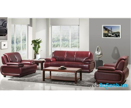 SOFA KB DA CAO CẤP (ĐỎ MẬN)