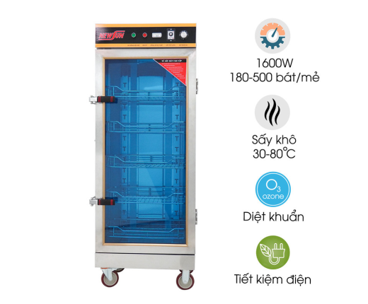 Tủ sấy chén công nghiệp NEWSUN 1 cánh 5 khay - Inox 201