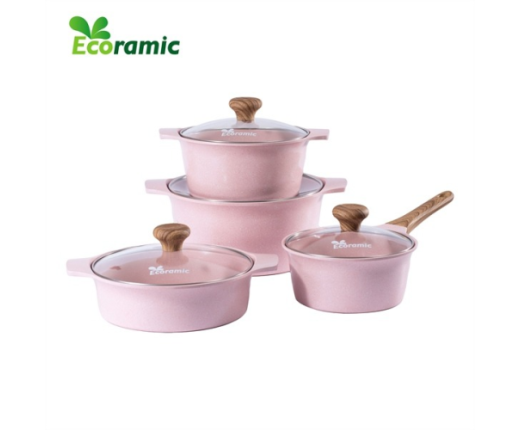 Bộ 4 nồi đáy từ cao cấp Ecoramic Platinum EPT-4IH