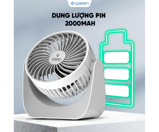 Quạt sạc để bàn Kosmen KM-F118