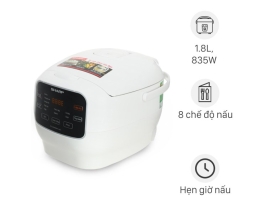 Nồi cơm điện tử Sharp 1.8 lít KS-COM183MV-WH