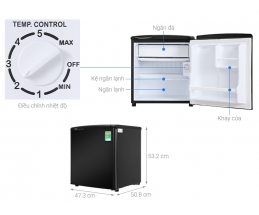 Tủ lạnh Aqua 50 lít AQR-D59FA(BS) 