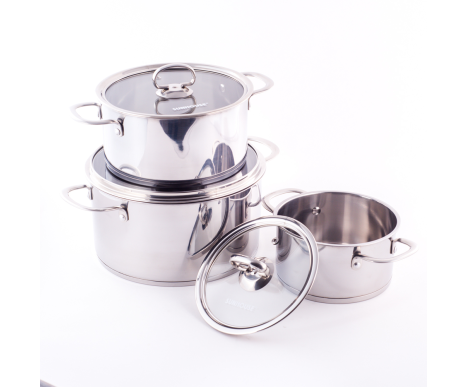 BỘ NỒI INOX 3 ĐÁY SUNHOUSE SH890
