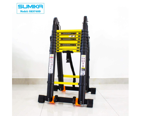 Thang nhôm rút chữ A Sumika SKS740D