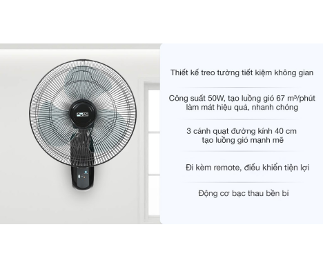 Quạt treo tường AC 3 cánh AWF01A163 50W 