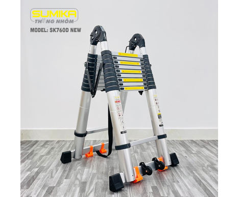 Thang nhôm rút gọn chữ A SK760D