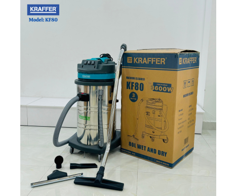Máy hút bụi nước công nghiệp Kraffer KF80 80L 3600W