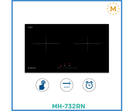 Bếp Kính Âm 2 Điện Malloca MH-732 RN