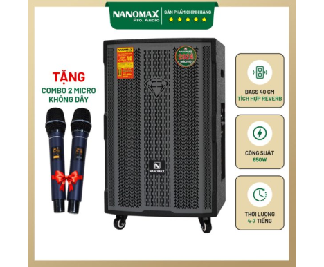 Loa Kéo Nanomax SK-15D5 Bass 40cm 650w Karaoke Bluetooth