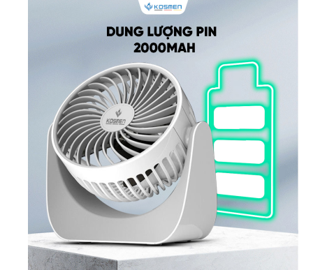Quạt sạc để bàn Kosmen KM-F118
