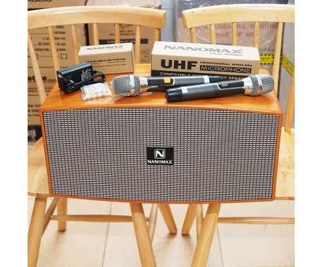 Loa Karaoke Xách Tay Nanomax X-320 Bass Đôi 20cm 520w