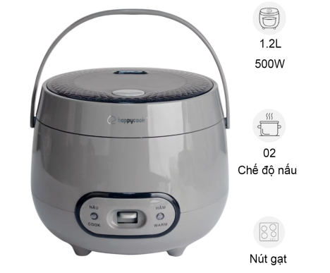 Nồi Cơm Nắp Gài Happy Cook HCJ-120G 1.2 Lít